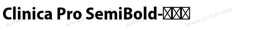 Clinica Pro SemiBold字体转换